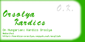 orsolya kardics business card